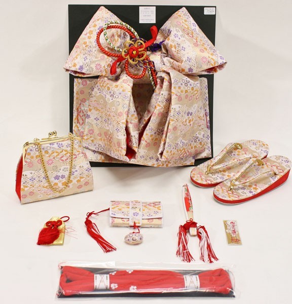 特別送料無料!】 七五三7歳用結び帯+箱せこセットohsa04 帯