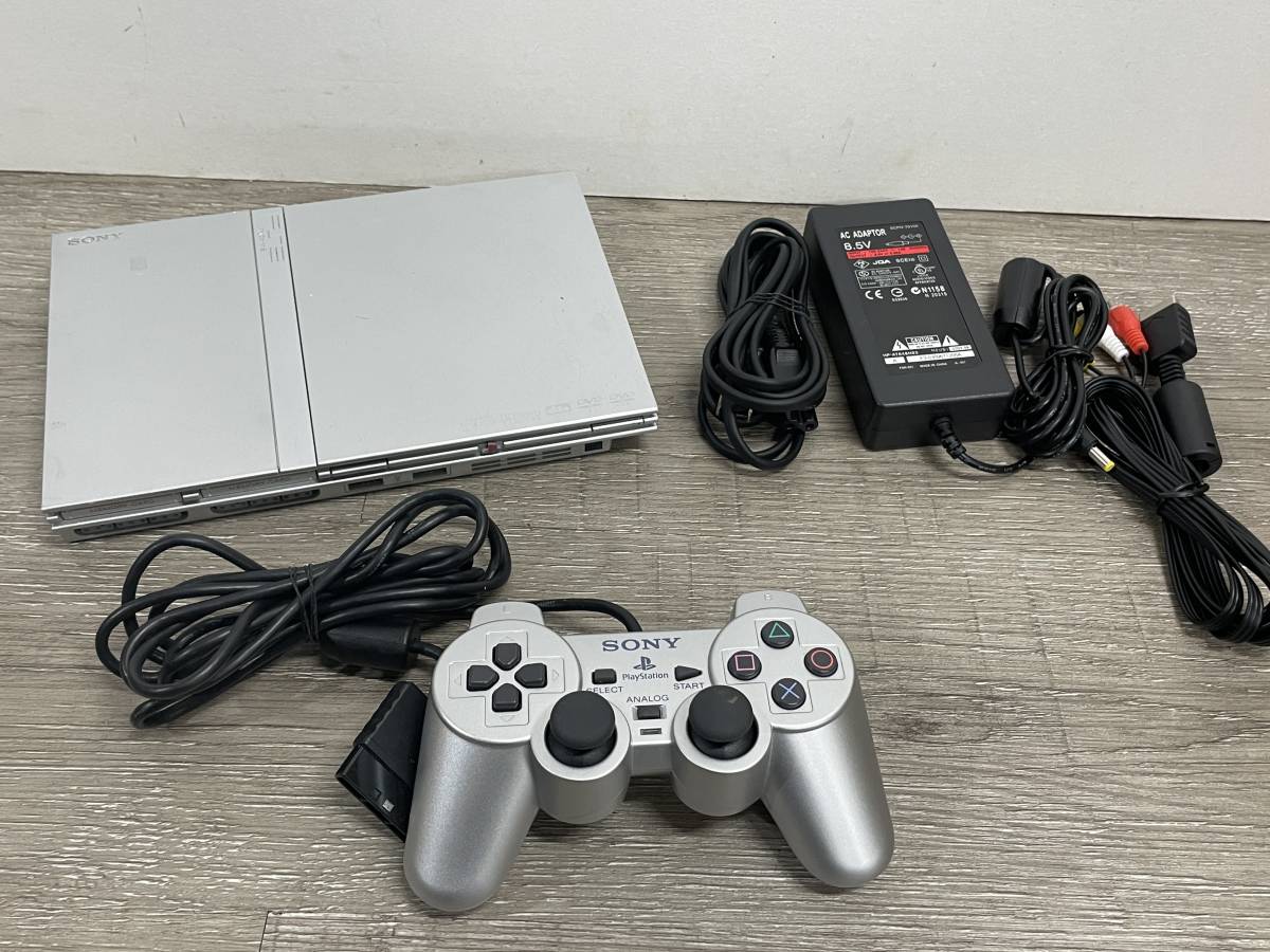 ☆ PS2 ☆ プレイステーション2 SCPH-79000 サテンシルバー 動作品