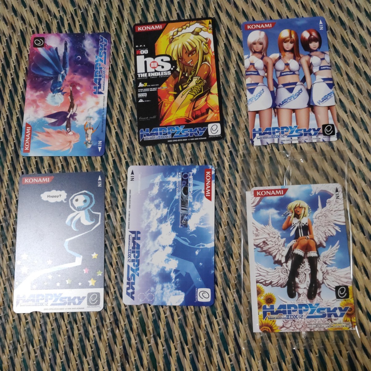 beatmaniaIIDX エントリーカード 磁気カード HAPPYSKY 6枚セット 未使用品 KONAMI コナミ ビートマニア