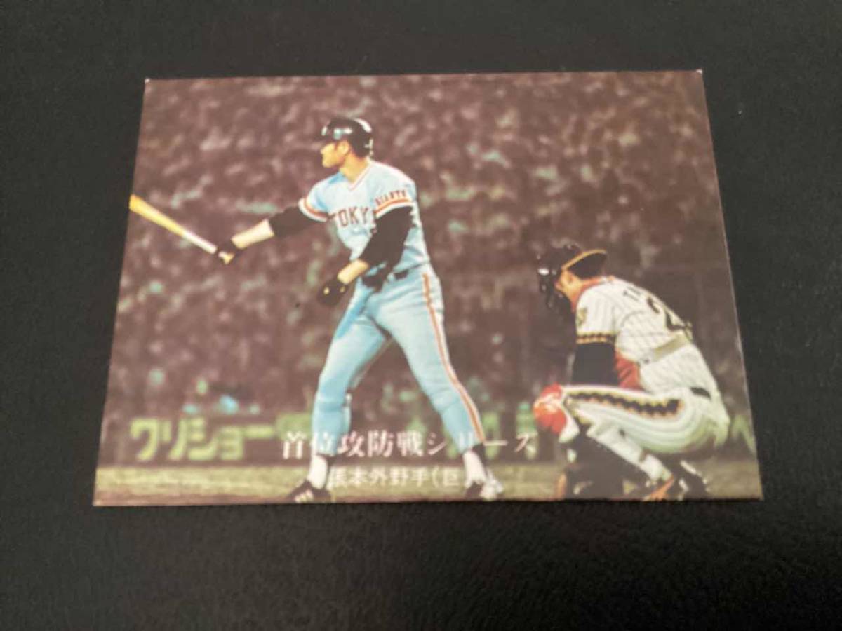 良品　カルビー76年　張本（巨人）No.983　プロ野球カード_画像1