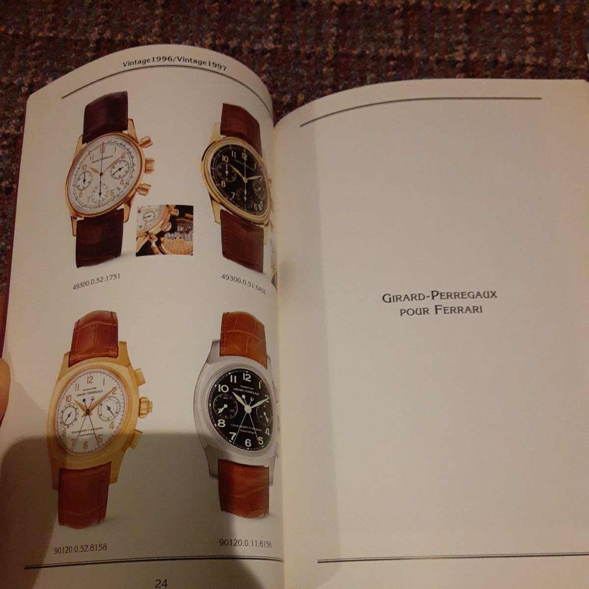 ジラール・ペルゴ　1998年8月カタログ　価格表付き　GIRARD-PERREGAUX　送料370円 時計　トゥールビヨン　フェラーリ　