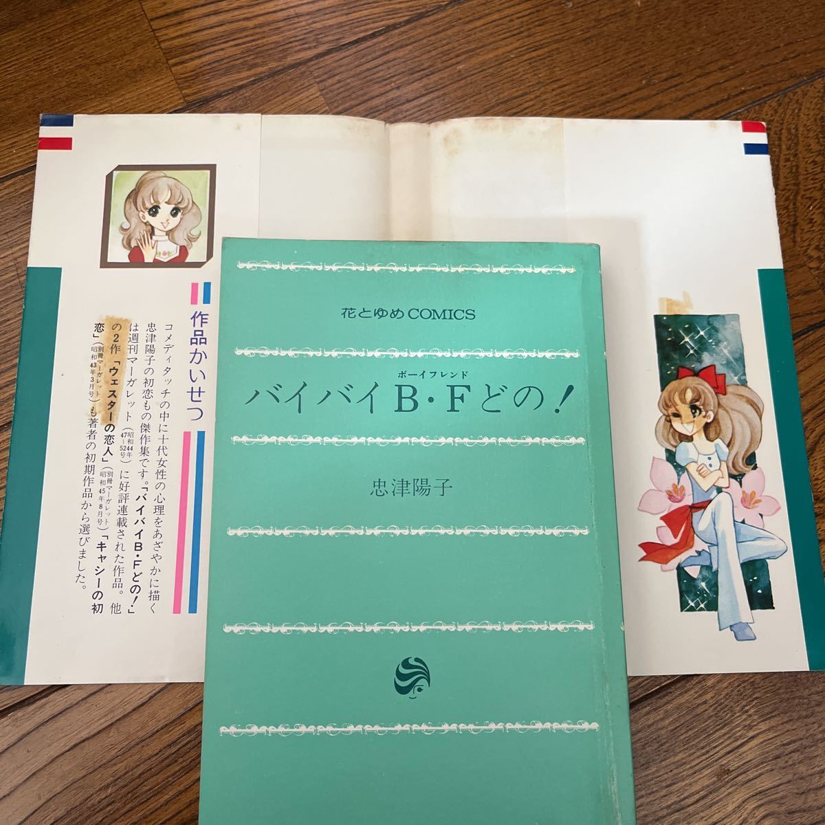 花とゆめコミックス 忠津陽子 バイバイB・Ｆどの！1976年３版_画像3