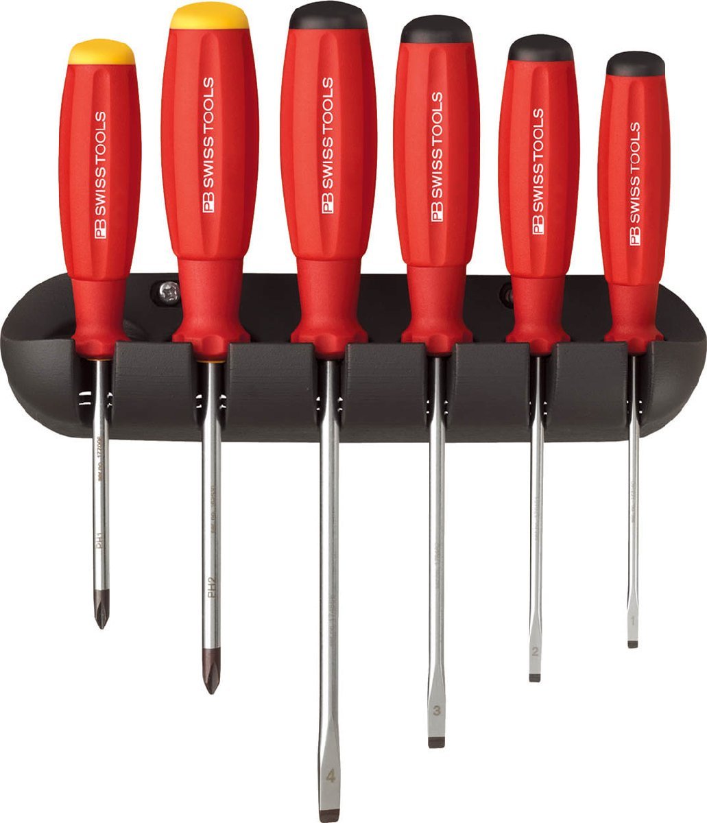 PB SWISS TOOLS スイスツール 8244 スイスグリップ ドライバーセット ホルダー付 品番：8244 マイナス プラス ドライバー