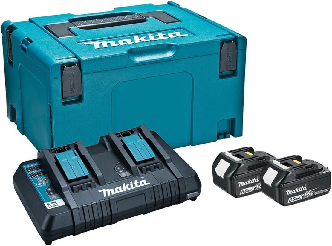 マキタ makita 純正 パワーソースキット1 A-61226 2口急速 充電器 DC18RD 18V 6.0Ah バッテリ BL1860B マックパック(タイプ3) 建築 電池_マキタ パワーソースキット1 A-61226