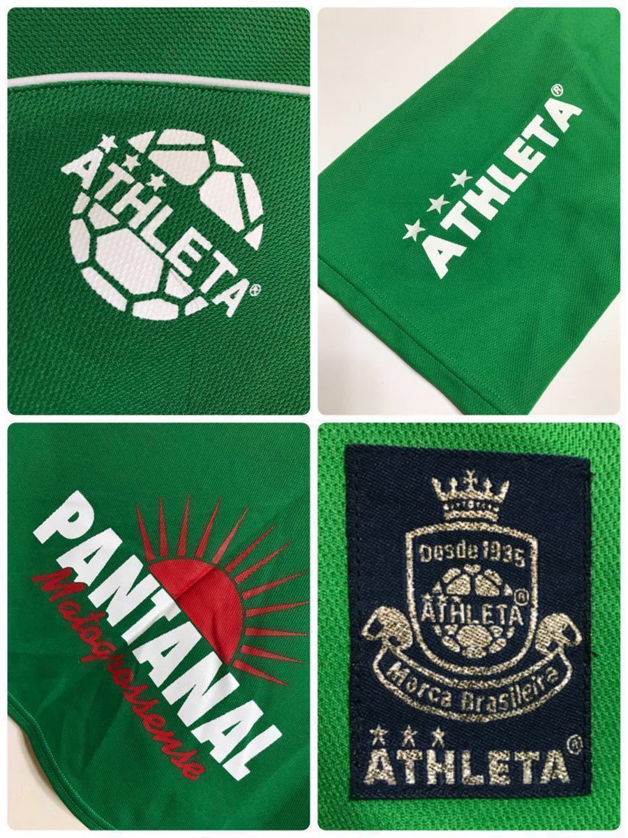 【良品】 ATHLETA PANTANAL アスレタ パンタナール トレーニングウェア ドライ Tシャツ サッカー トップス サイズS 半袖 グリーン_画像4