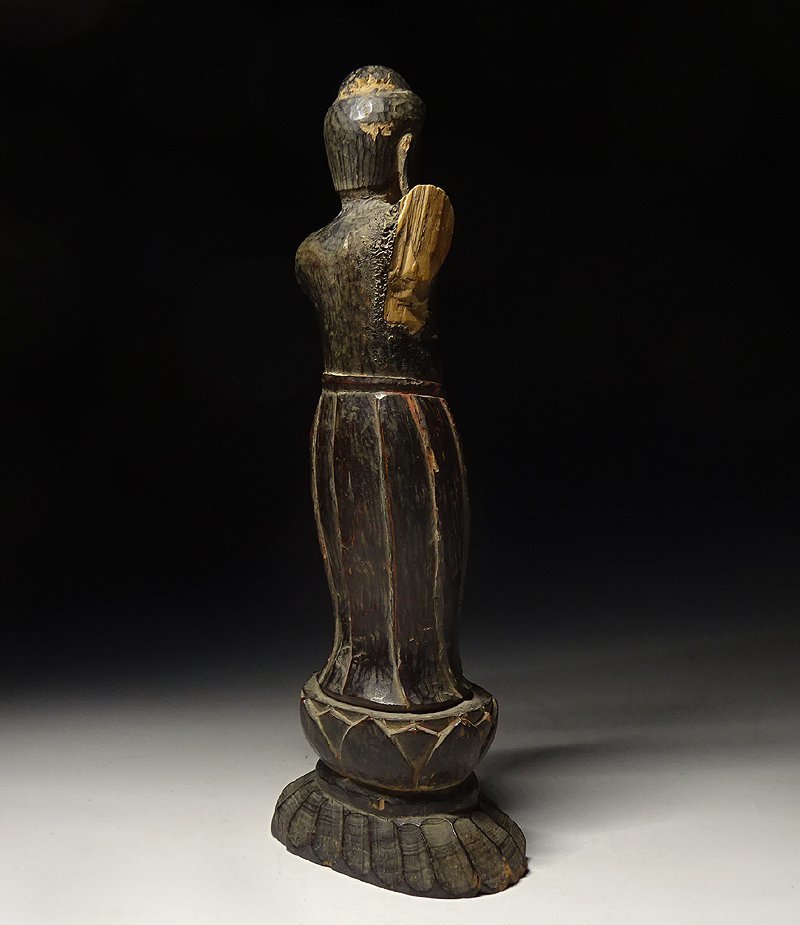緑屋i□ 仏教美術 古木彫 誕生仏 釈迦如来像 仏像 室町時代 時代物 i9