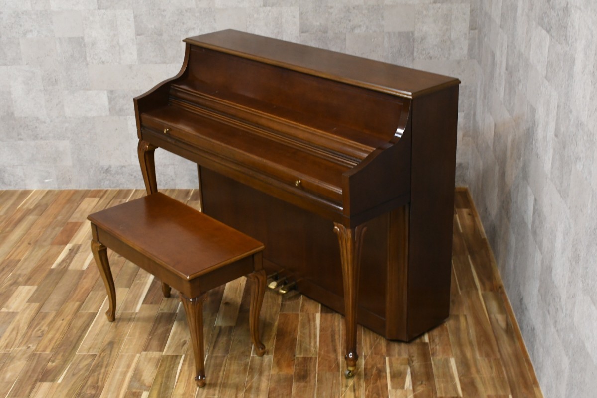 PB3FK35wa-litsa-WURLITZER upright piano P250 America made 88 keyboard 3ps.@ pedal chair attaching present condition goods MADE IN USA cat legs keyboard instruments 