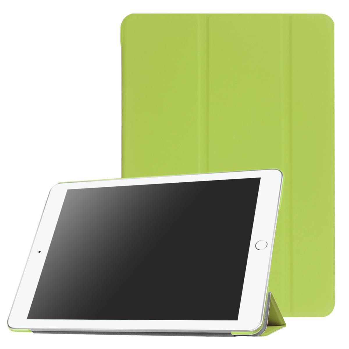 iPad ケース iPad5 / iPad6 / iPad Air1 / iPad Air2 兼用 三つ折スマートカバー PUレザー アイパッド カバー スタンド機能 グリーン_画像1