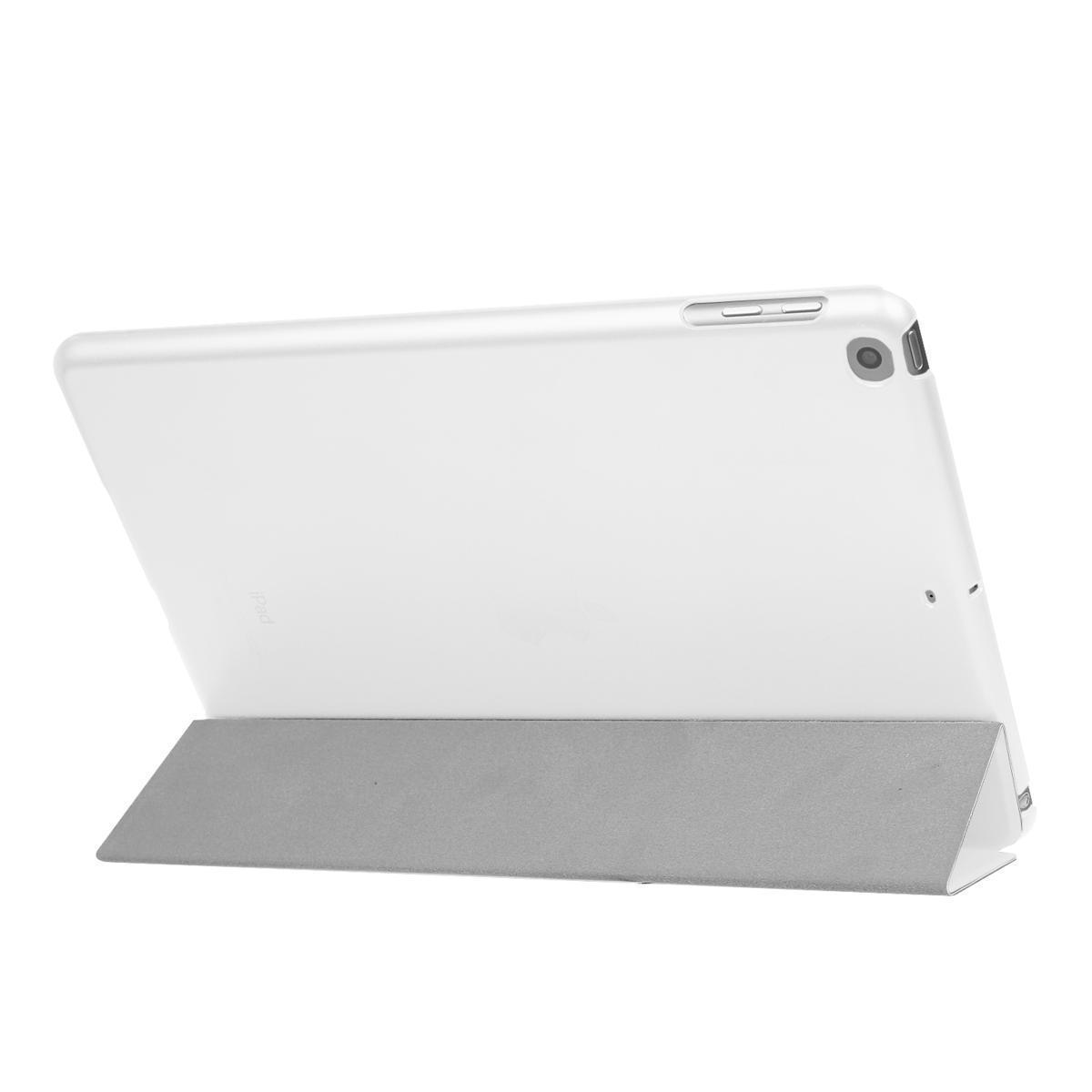 iPad ケース iPad5 / iPad6 / iPad Air1 / iPad Air2 兼用 三つ折スマートカバー PUレザー アイパッド カバー スタンド機能 ホワイト_画像2