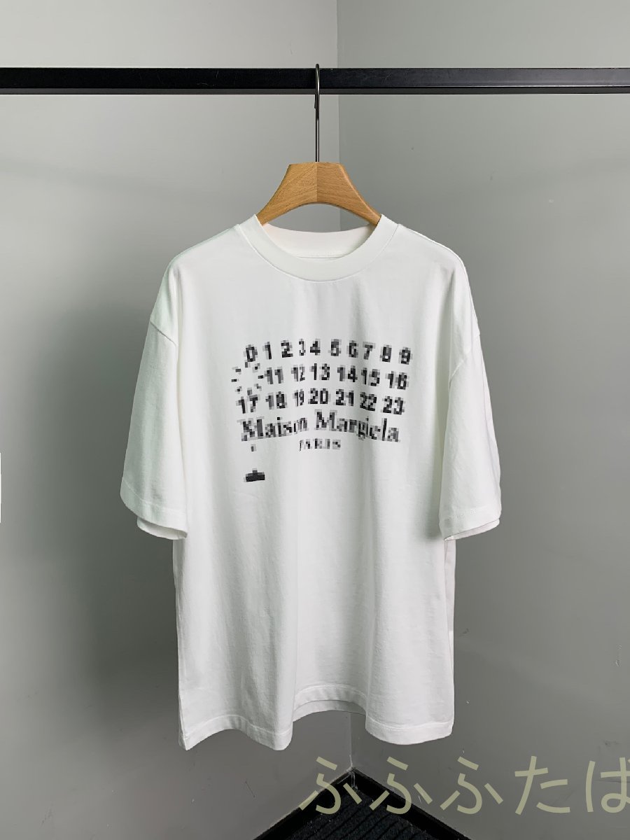 マルタンマルジェラ　Maison Margiela メンズ　Tシャツ　丸首　半袖　文字ロゴ　シンプル　M