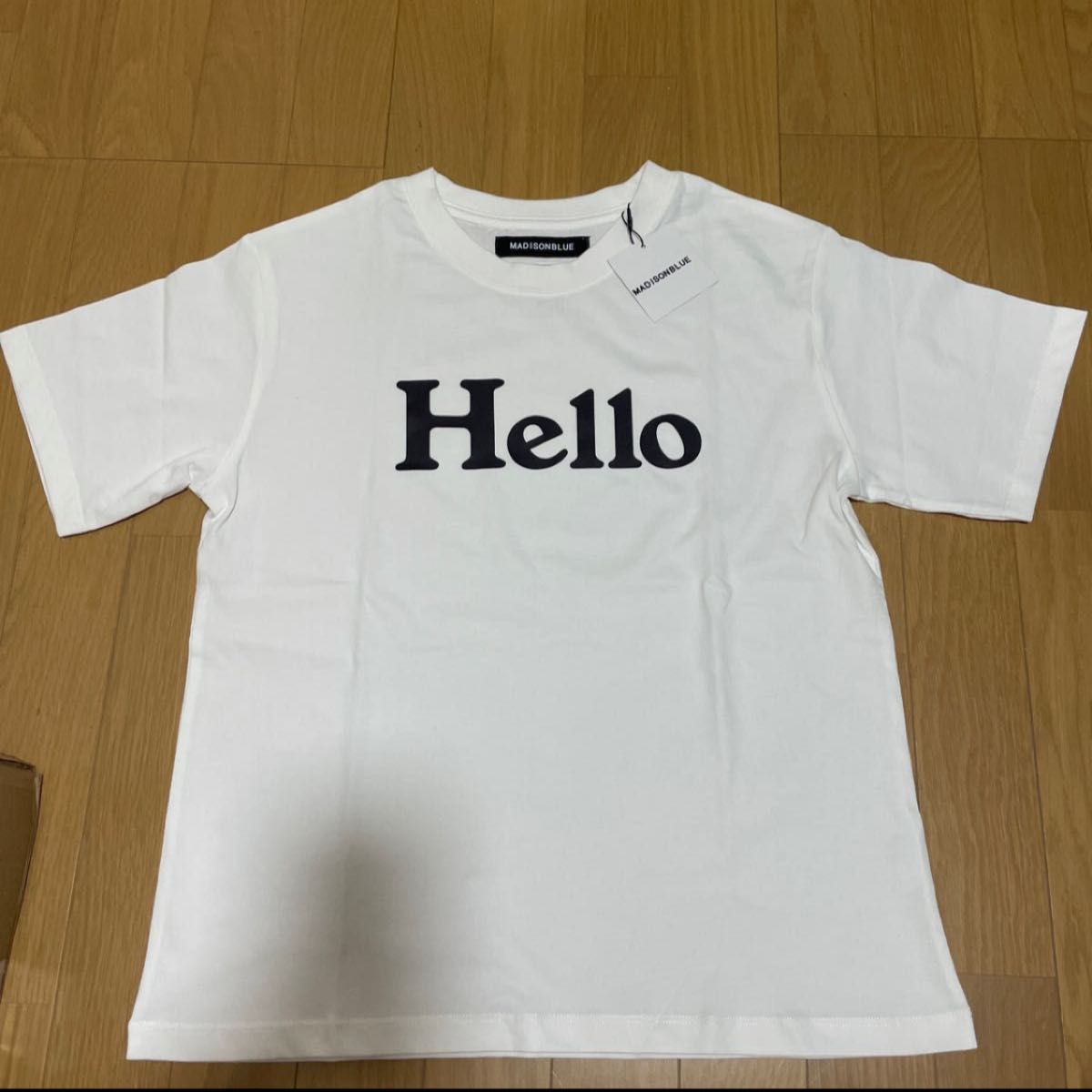 マディソンブルー HELLO CREW NECK TEE ハロー Tシャツ-