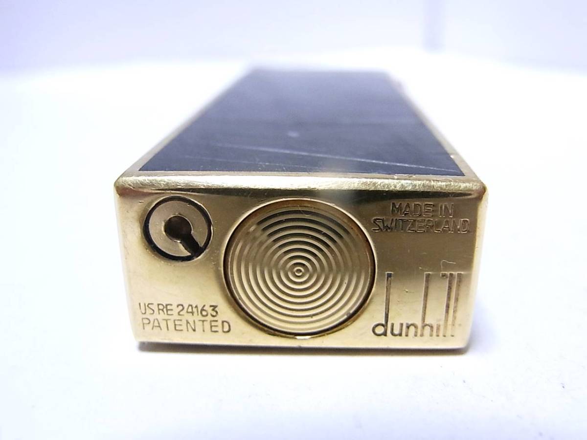 《中古》DUNHILL ダンヒル ガスライター 「ブラックデザイン」 傷多数有り ヴィンテージ ブランド喫煙グッズ アンティークコレクション