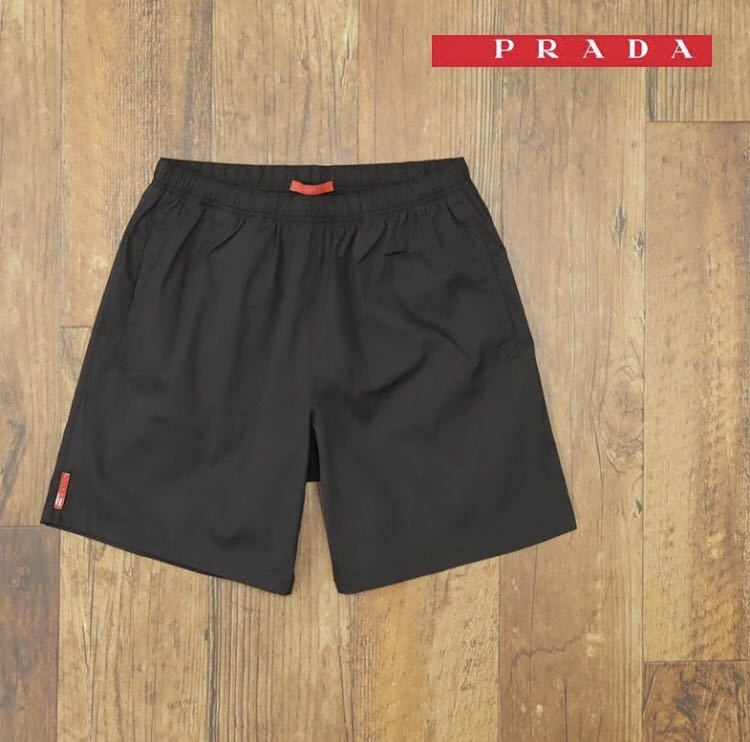 【新品】プラダ PRADA ショート パンツ 水陸両用 44 黒《送料無料》