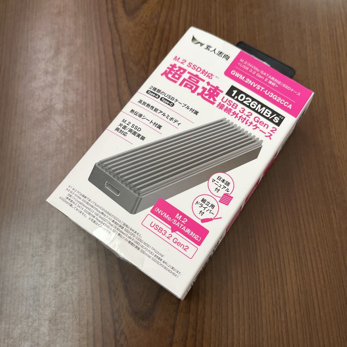 506a1721 玄人志向 M NVMe SSD ケース USB3 Gen2 接続 NVMe SATA 両対応 GWM 2NVST- U3G2CCA|PayPayフリマ 玄人志向 M.2 NVMe SSD ケース USB3.2 Gen2 接続 NVMe SATA 両対応 GWM.2NVST-U3G2CCA