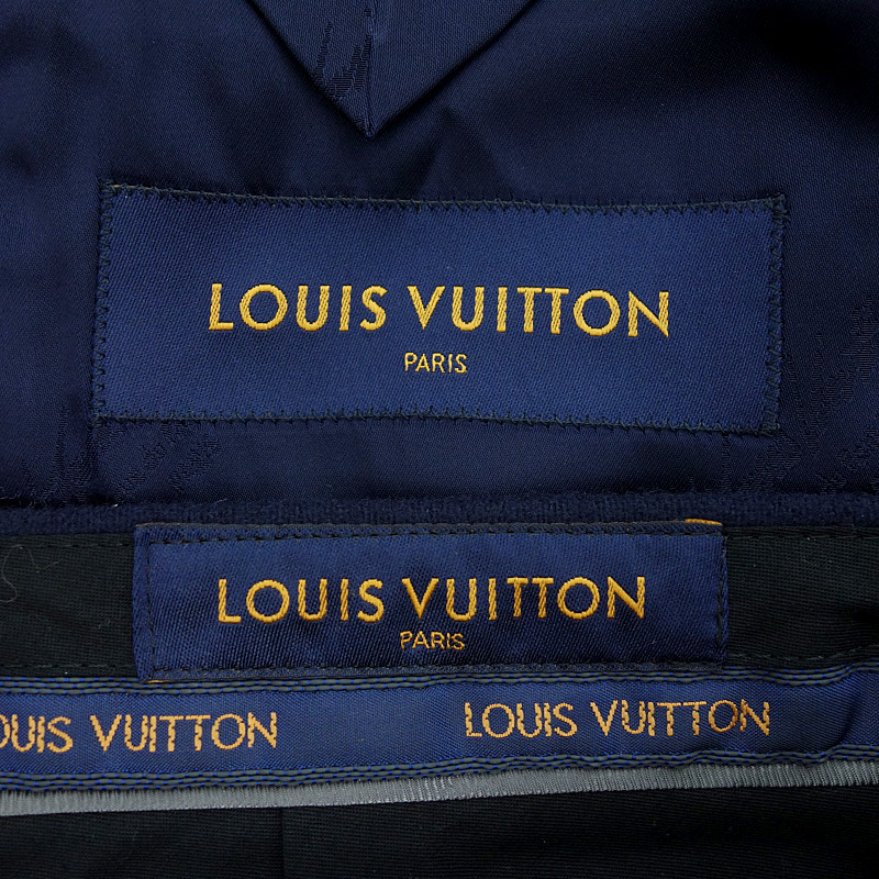 LOUIS VUITTON ストライプ ダブル ブレスト ジャケット スラックス