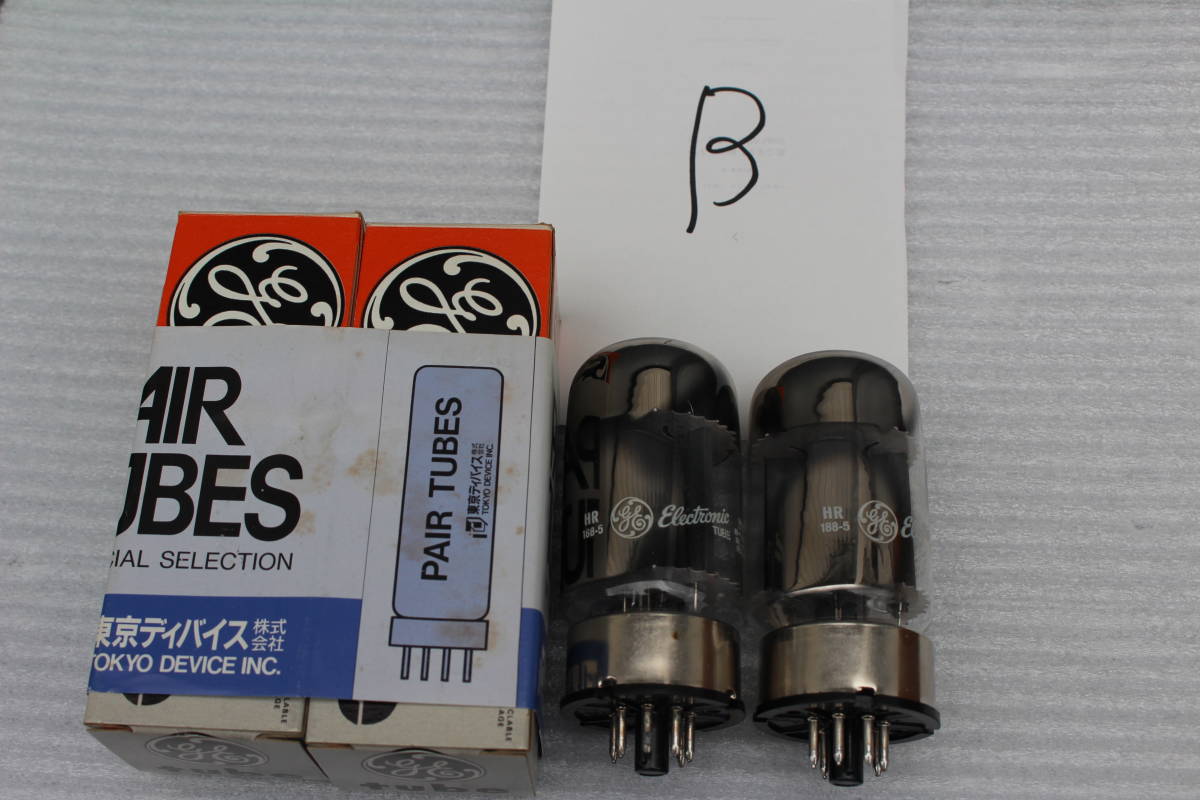 B】 General Electric 6550A 真空管2本 未使用品 マッチドペア