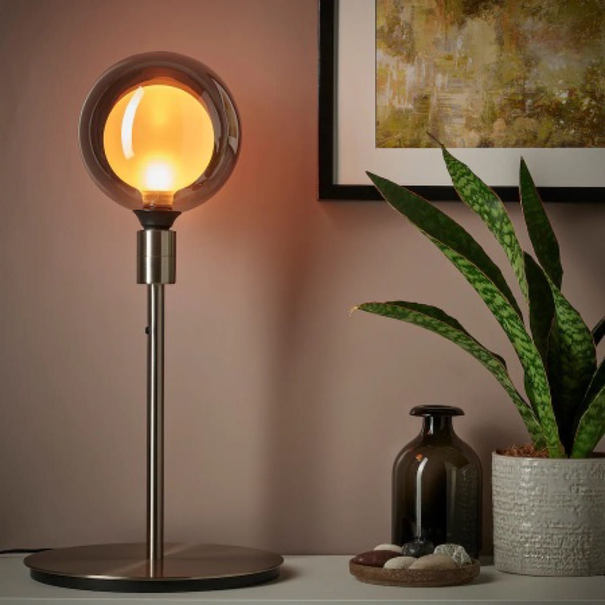 IKEA LED電球 E26 100ルーメン 球2重 グレークリアガラス180 mm IKEA LED電球 E26 100ルーメン 球2重 グレークリアガラス180 mm