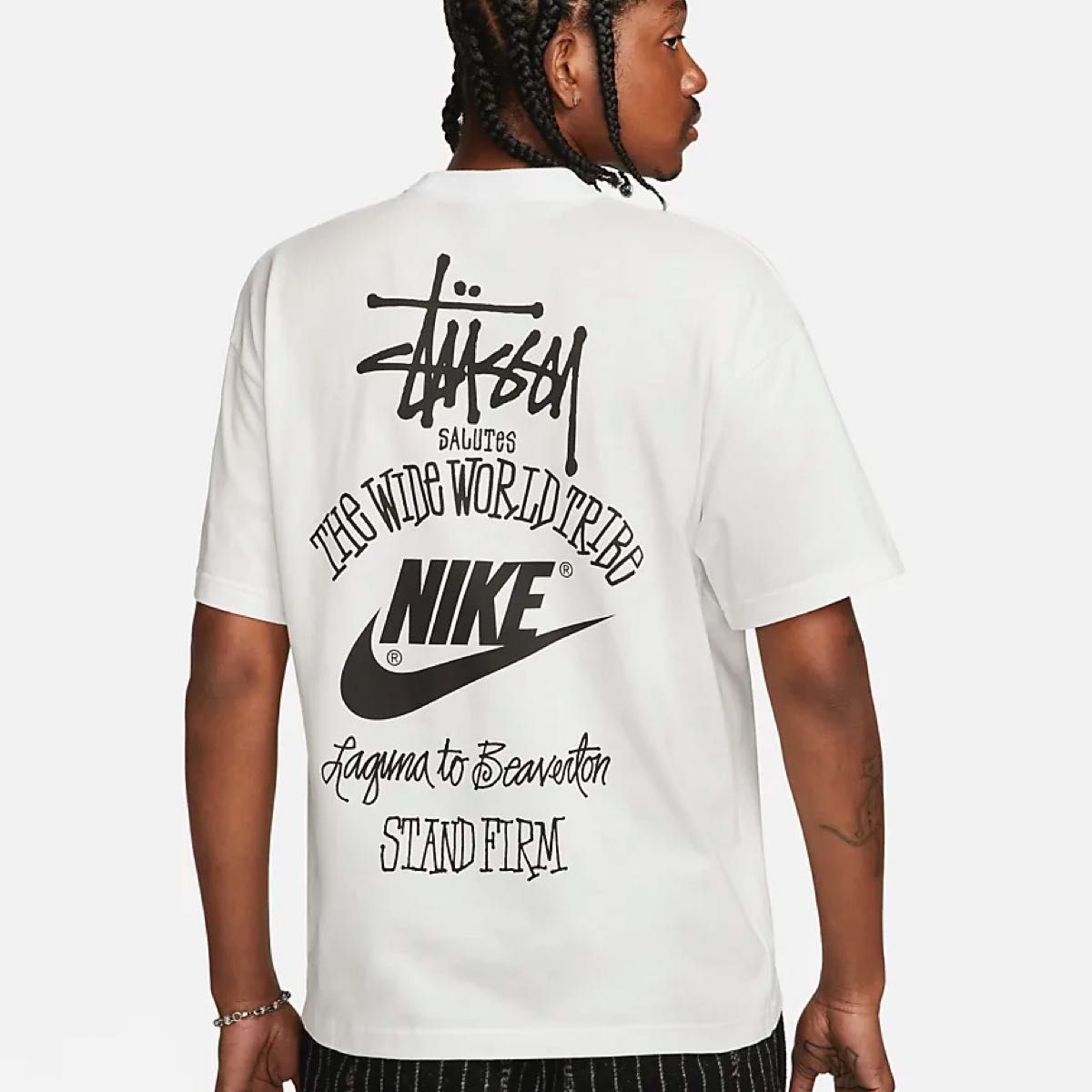 銀座 ナイキ ステューシー コラボ Tシャツ 半袖 DV1775-100 ホワイトXL