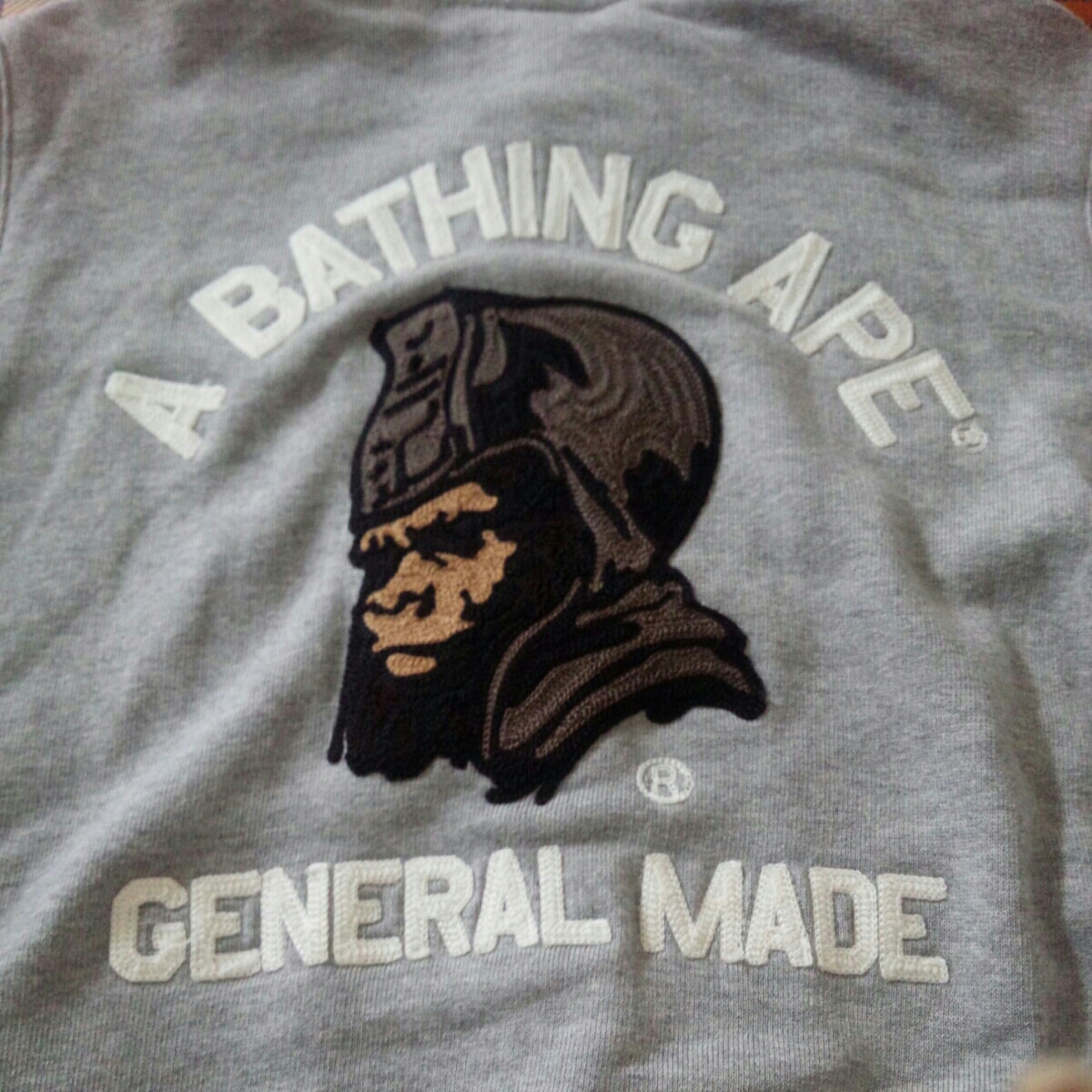 BAPE ジェネラルズスウェットスタジャン Sサイズ 総刺繍 新品 シャーク ベイプ A BATHING APE エイプ
