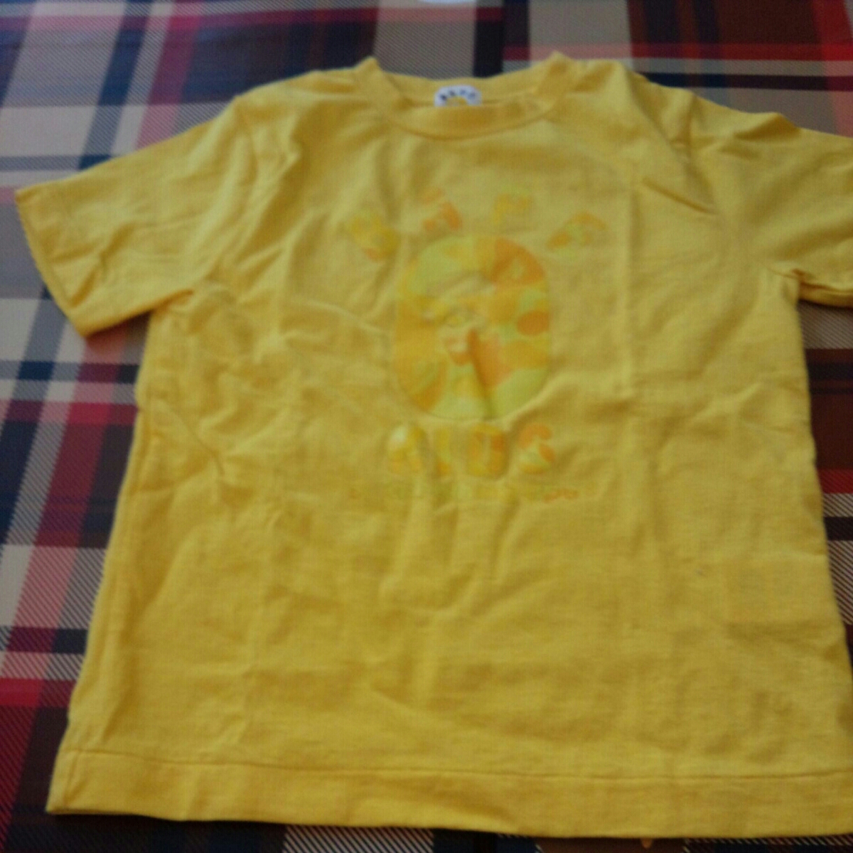 BAPE キッズ Tシャツ 120サイズ 古着 シャーク ベイプ A BATHING APE