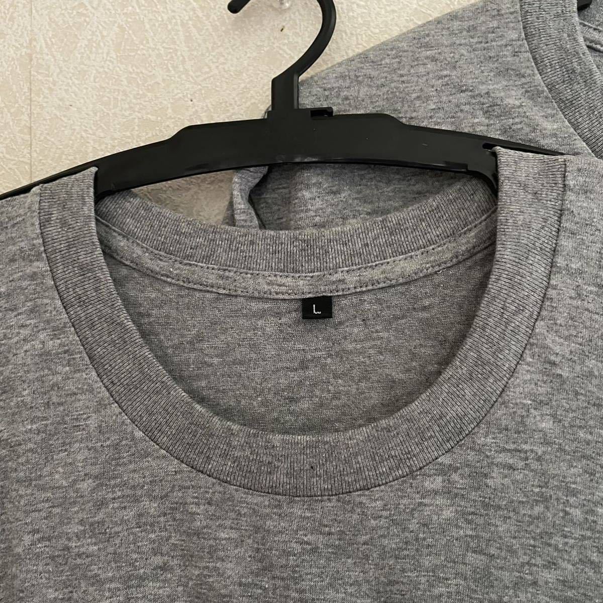 10 sheets set L crew neck T-shirt cotton 100% gray . gray ound-necked short sleeves under wear man gentleman underwear men's inner shirt short sleeves shirt!