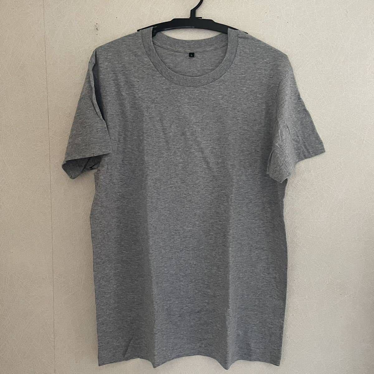 10 sheets set L crew neck T-shirt cotton 100% gray . gray ound-necked short sleeves under wear man gentleman underwear men's inner shirt short sleeves shirt!