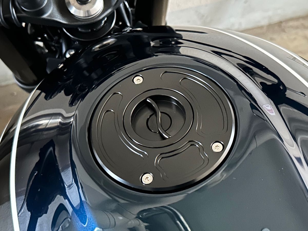 Z900RS タンクキャップ クイックオープン アルミCNCビレット ブラック