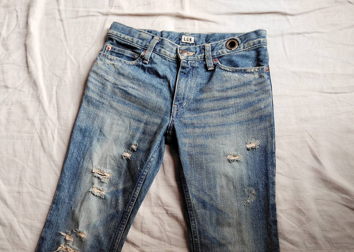 LGB ルグランブルー デニム パンツ アシンメトリー 裾カットオフ LGB ルグランブルー デニム パンツ アシンメトリー 裾カットオフ