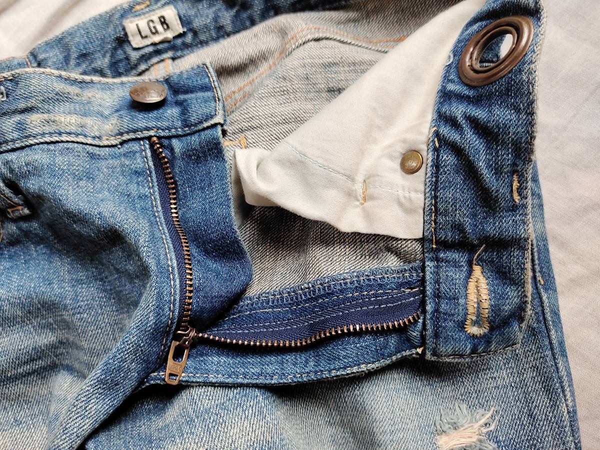 LGB ルグランブルー デニム パンツ アシンメトリー 裾カットオフ LGB ルグランブルー デニム パンツ アシンメトリー 裾カットオフ
