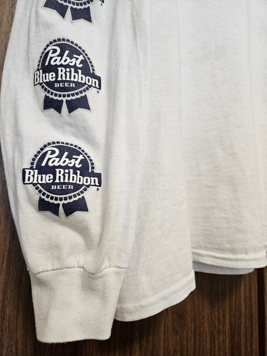 pabst blue ribbon beer 袖ロゴ ロングスリーブTシャツ L pabst blue ribbon beer 袖ロゴ ロングスリーブTシャツ L