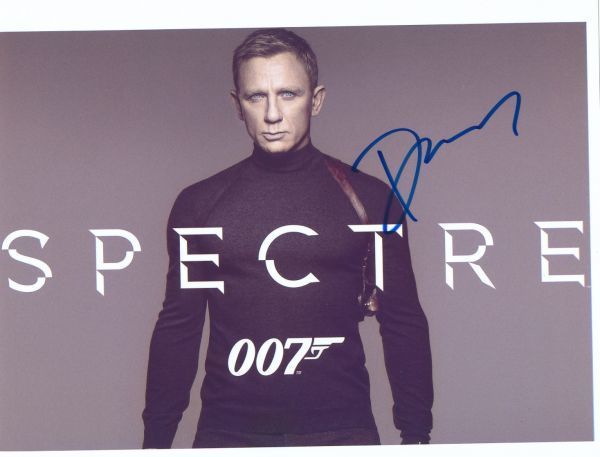 007 スペクター ダニエル・クレイグ 直筆サイン入り写真 ジェームズ・ボンド 007 ノー・タイム・トゥ・ダイ_画像1