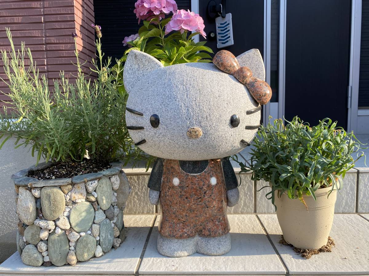 キティちゃん 石像 置物 庭園 キティちゃん 石像 置物 庭園