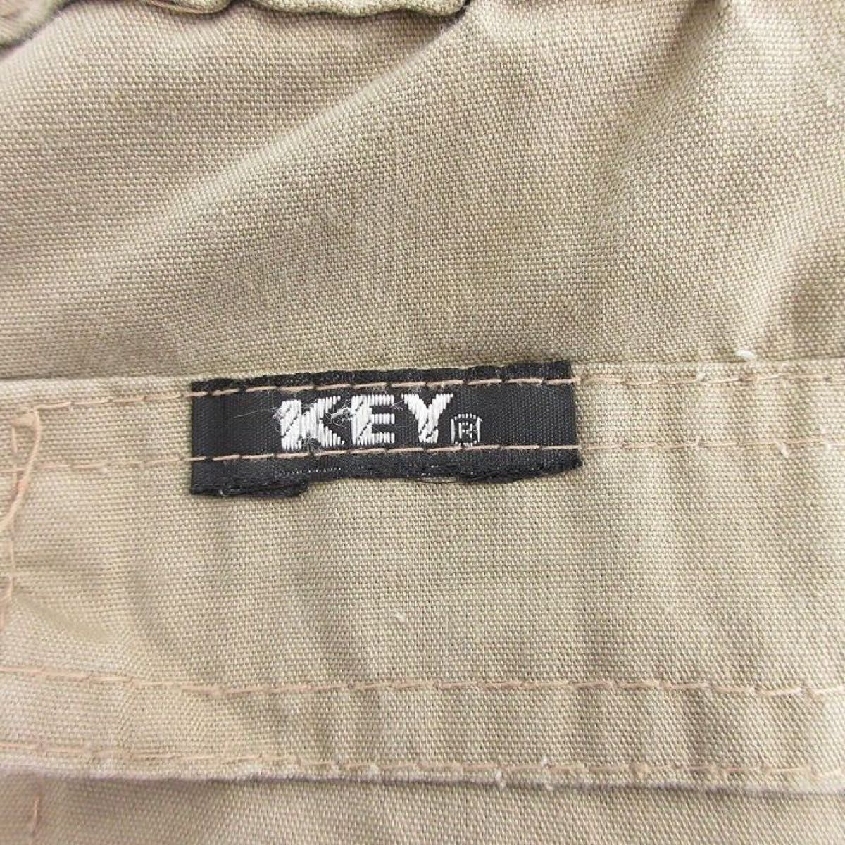 キー KEY 半袖 ワーク ツナギ メンズ 80年代 80s 大きいサイズ 開襟 オープンカラー タロン ベージュ系 古着 Yahoo!フリマ（旧） 3