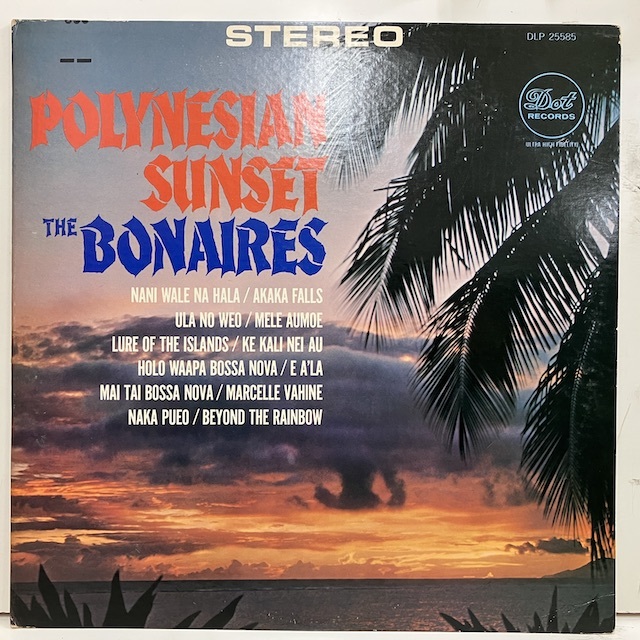 ■即決 ハワイ Bonaires / Polynesian Sunset dlp25585 ur1672 米盤、黒艶Stereo MR刻印 ボネールス_画像1