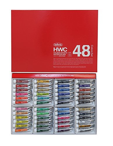 ホルベイン 透明水彩絵具 48色セット W409 5ml(2号) 003409