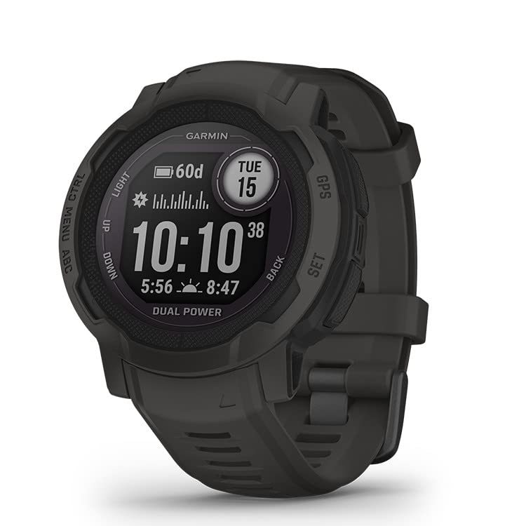 GARMIN(ガーミン) Instinct Dual Power Graphite 直径45mm Suica対応 タフネスアウトドア GPS 