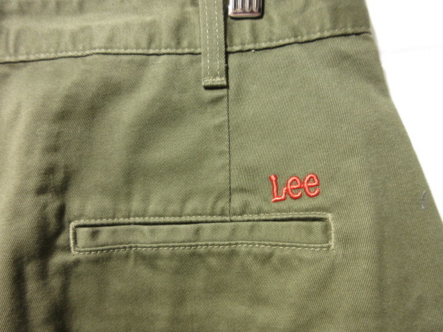 Lee TROUSER SIZE M リー レディース タック入り トラウザー チノパンツ ワークパンツ カラーチノ チノパン トラウザーパンツ _画像5