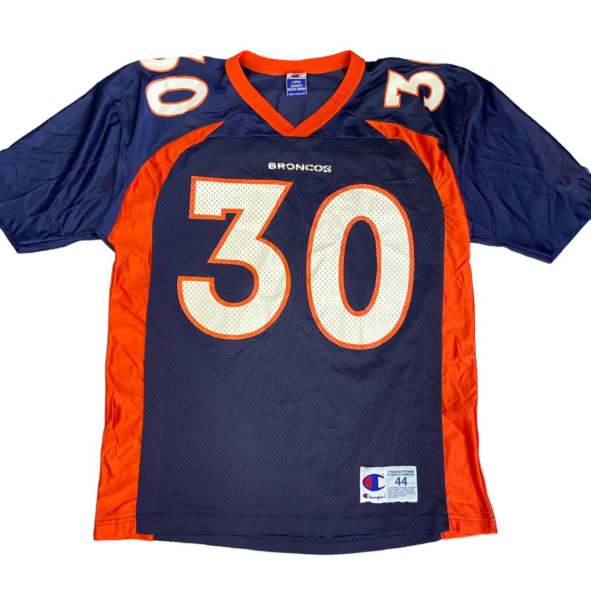 90s Champion NFL DENVER BRONCOS ゲームシャツ 44 デンバー ブロンコス ユニフォーム ナンバリング 半袖 フットボールシャツ アメフト