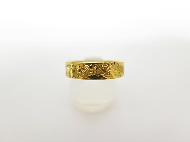 **[ original gold ]K24 Gold flat strike .... carving te The Yinling g ring 16 number ot**