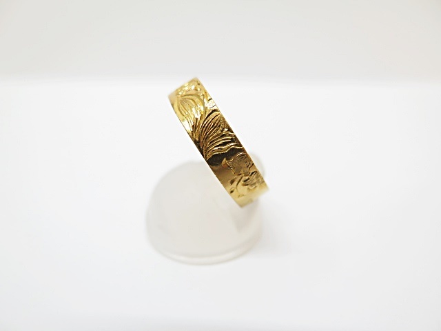 **[ original gold ]K24 Gold flat strike .... carving te The Yinling g ring 16 number ot**