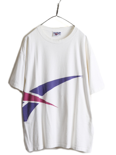 90s USA製 大きいサイズ XL ■ リーボック プリント 半袖 Tシャツ メンズ / 古着 90年代 オールド REEBOK ヘビーウェイト シングルステッチ
