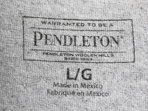 ■ ペンドルトン プリント 半袖 Tシャツ メンズ L / 古着 PENDLETON プリントT 企業 ビール ネイティブ チーフジョセフ ヘビーウェイト 灰_画像4