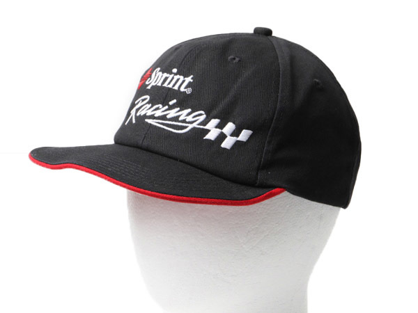 90s USA製 デッドストック ■ Sprint RACING ベースボール キャップ / 未使用 90年代 オールド 帽子 企業物 当時物 ナスカー レーシング 黒