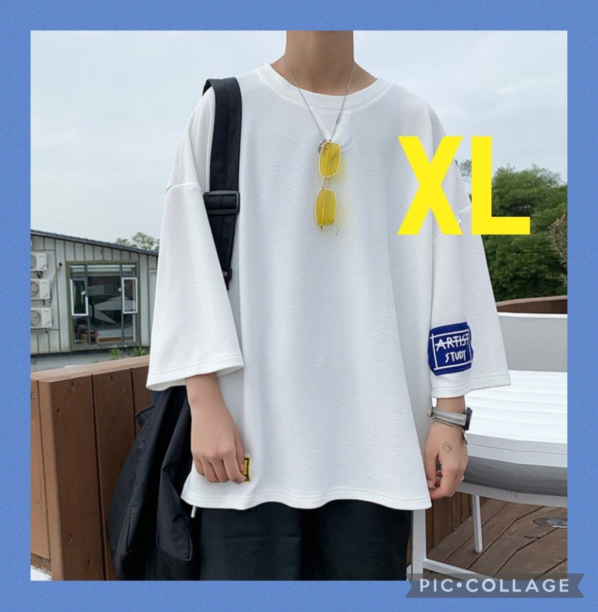 新品☆ビッグシルエット Tシャツ 韓国 オーバーサイズ 七分袖 ユニセックス