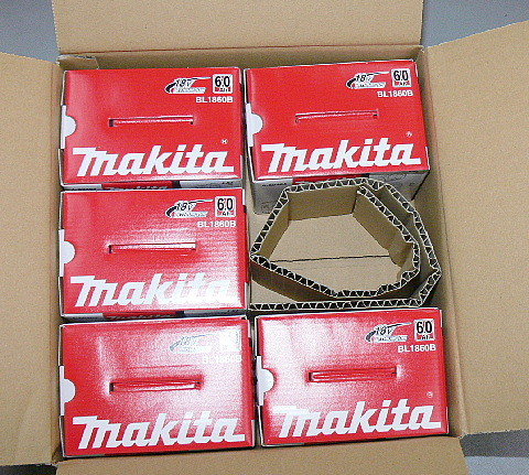 マキタ 国内純正バッテリー 18V6.0Ah BL1860B 残量表示 5個セット新品
