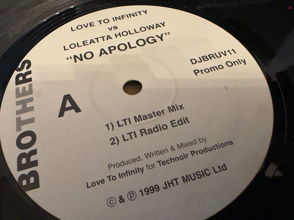 12”★Love To Infinity vs Loleatta Holloway / No Apology / ヴォーカル・ディスコ・ハウス！_画像1