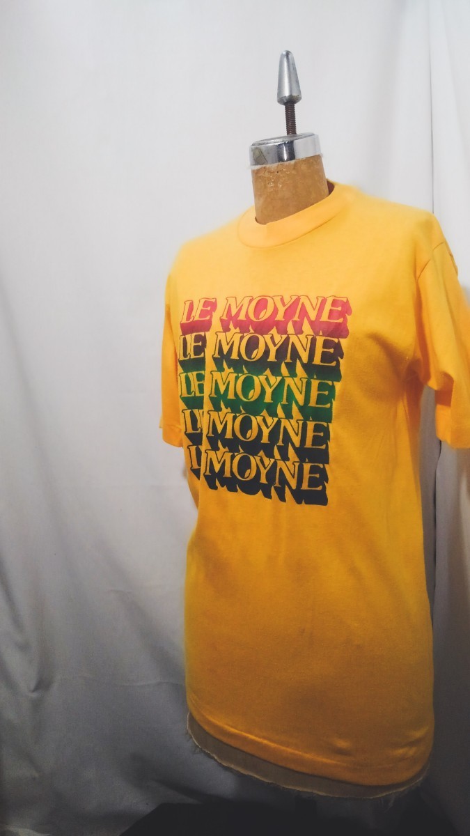 Vintage Downerwear LE MOYNE college t-shirt 80s ダウナーウェア ル・モイン 大学 カレッジ Tシャツ アメリカ製 5連 ビンテージ_画像2