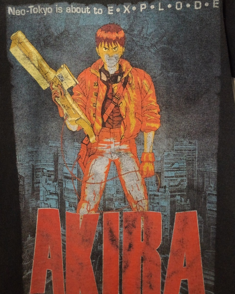 Vintage Fruit of the loom AKIRA KANEDA t-shirt 80s 当時物 フルーツ オブ ザ ルーム アキラ 金田 Tシャツ 炭黒 USA ビンテージ_画像7