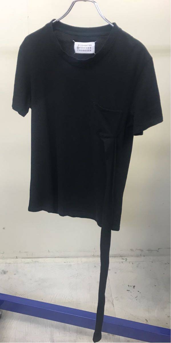 最上の品質な ポケット マルジェラ 初期 STRAP EXTENDED W/ T-SHIRT POCKET MARGIELA MARTIN VINTAGE 2000s Tシャツ ブラック 黒 半袖Tシャツ