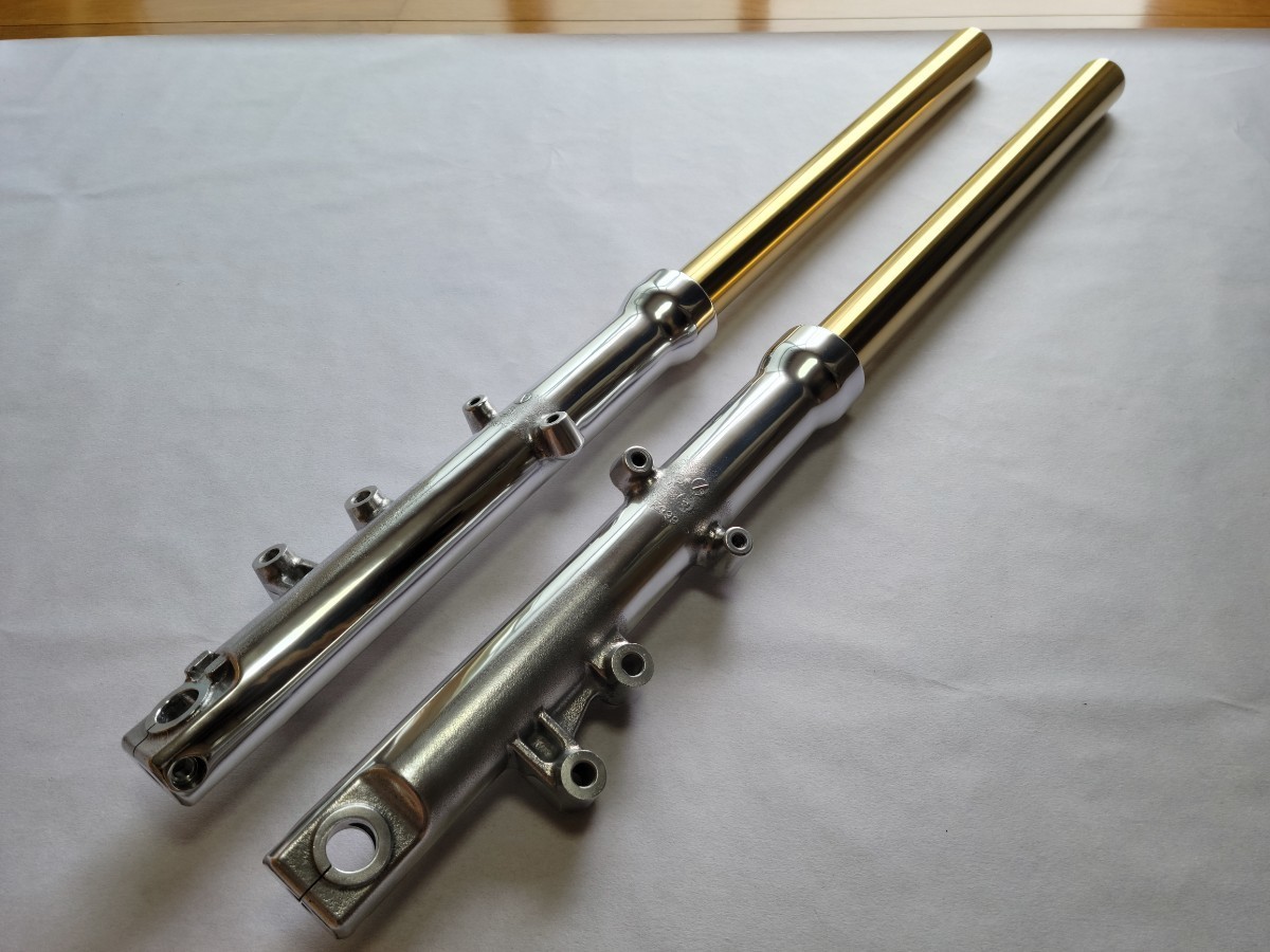 ゼファー400フロントフォークOH後未使用品/新品ゴールドインナー